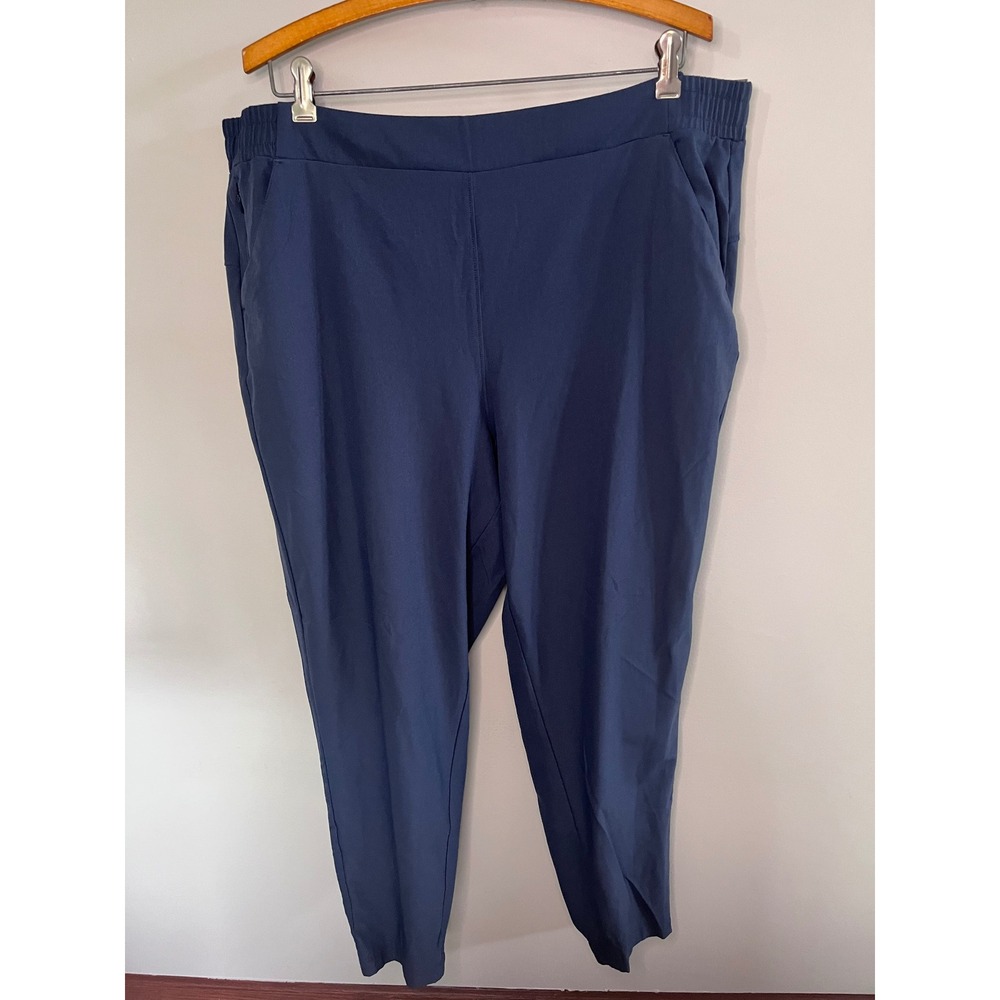 Calia Golf Long Drive Pants Womens XXL Navy Blue‎ Ankle Length Elastic Waist New